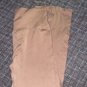 Pink beige high waisted leggings